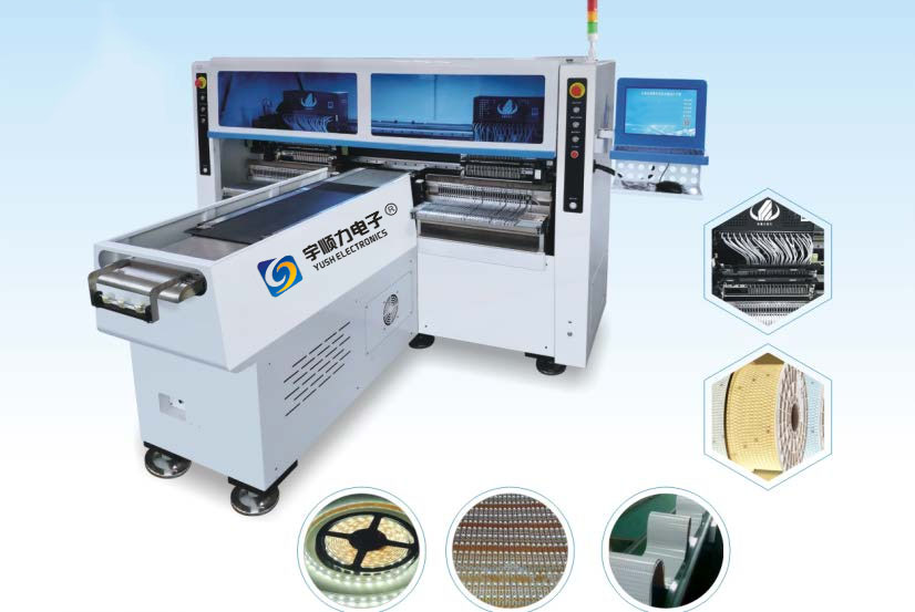 	Dual arm magnetic linear high-speed mounter for flexible strip (no wire)